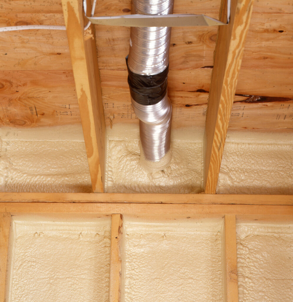 Air sealing in an attic