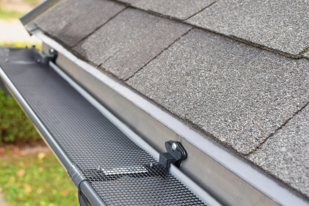 gutter guards installed on a home