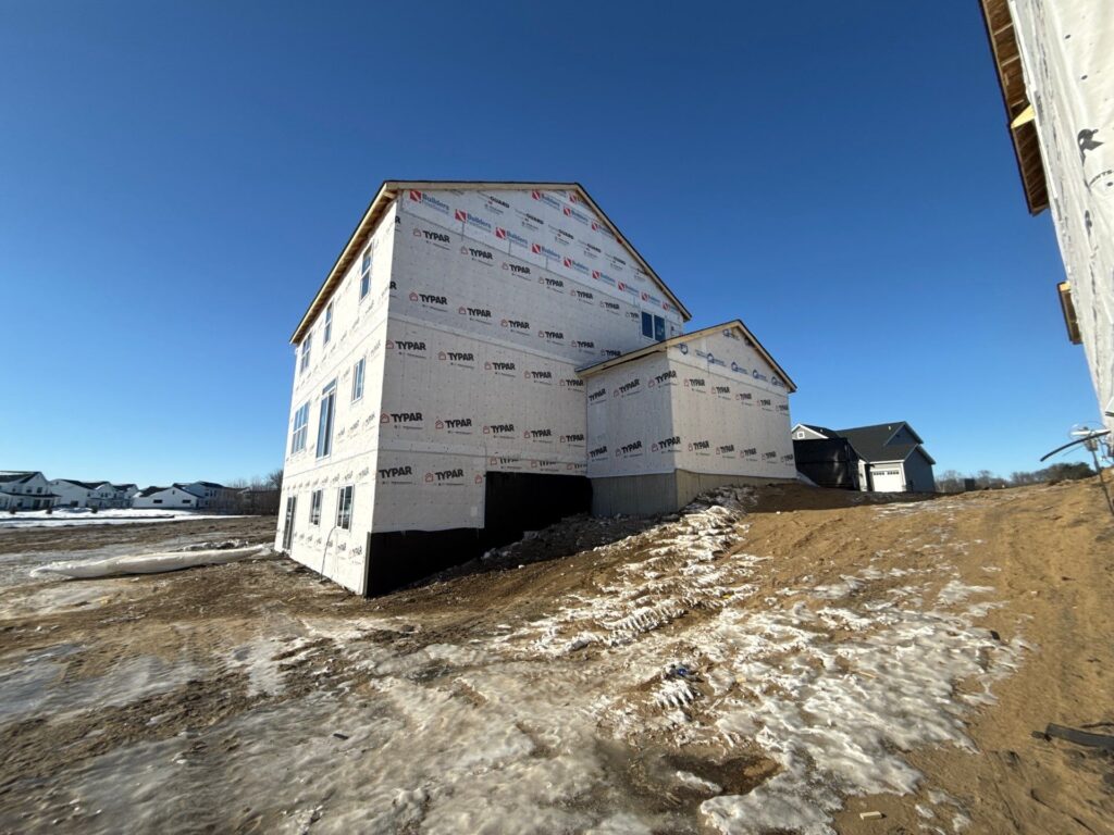 Housewrap on a new build