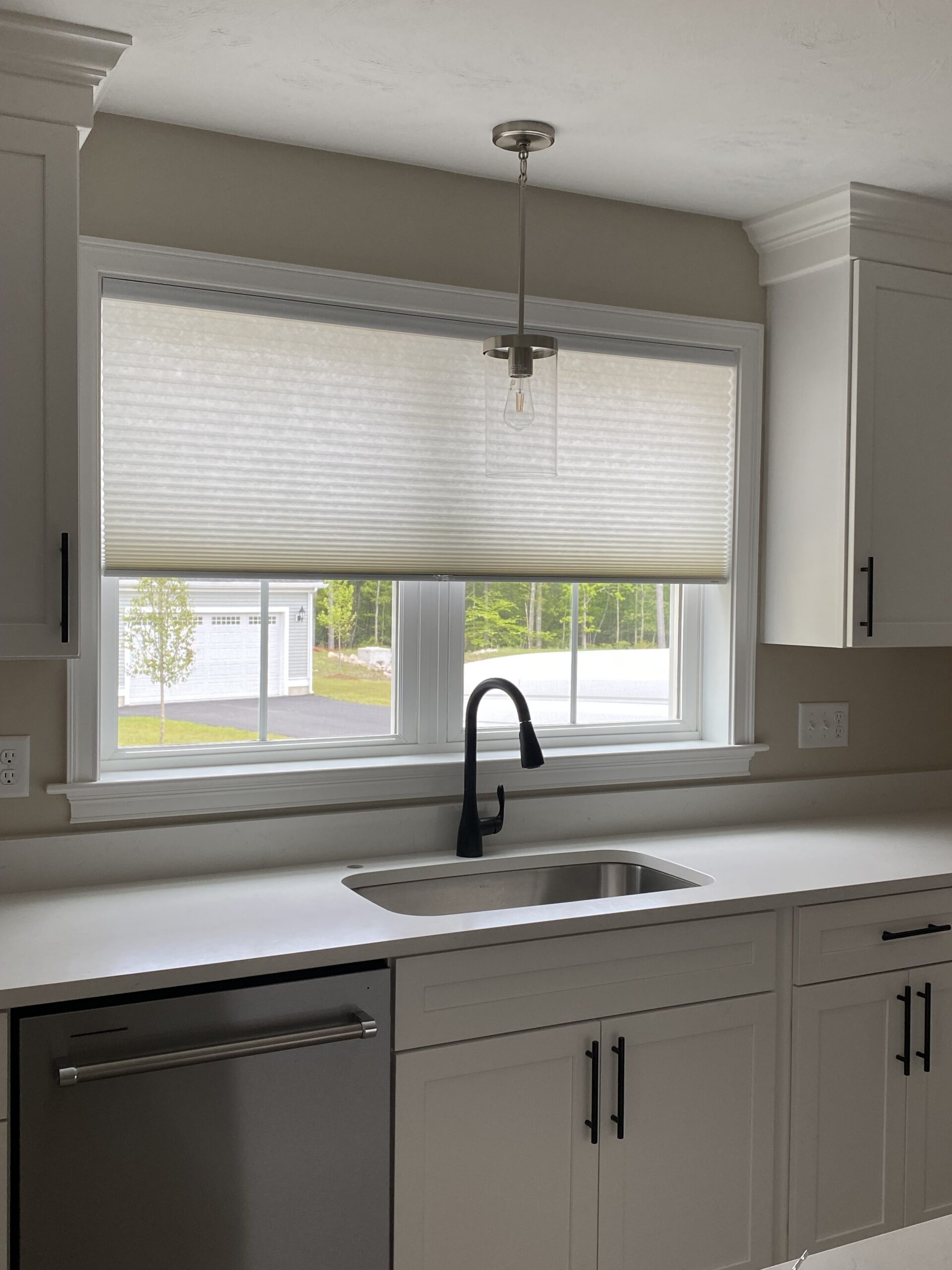 custom shades in a kitchen