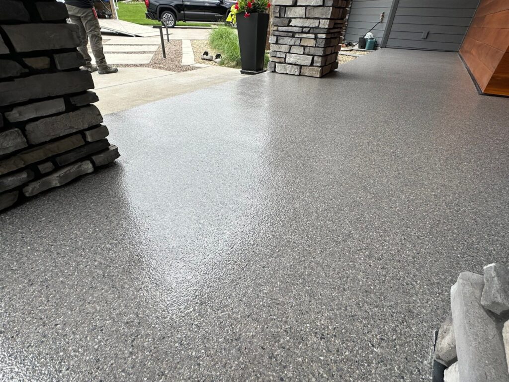 a newly installed polyurea floor