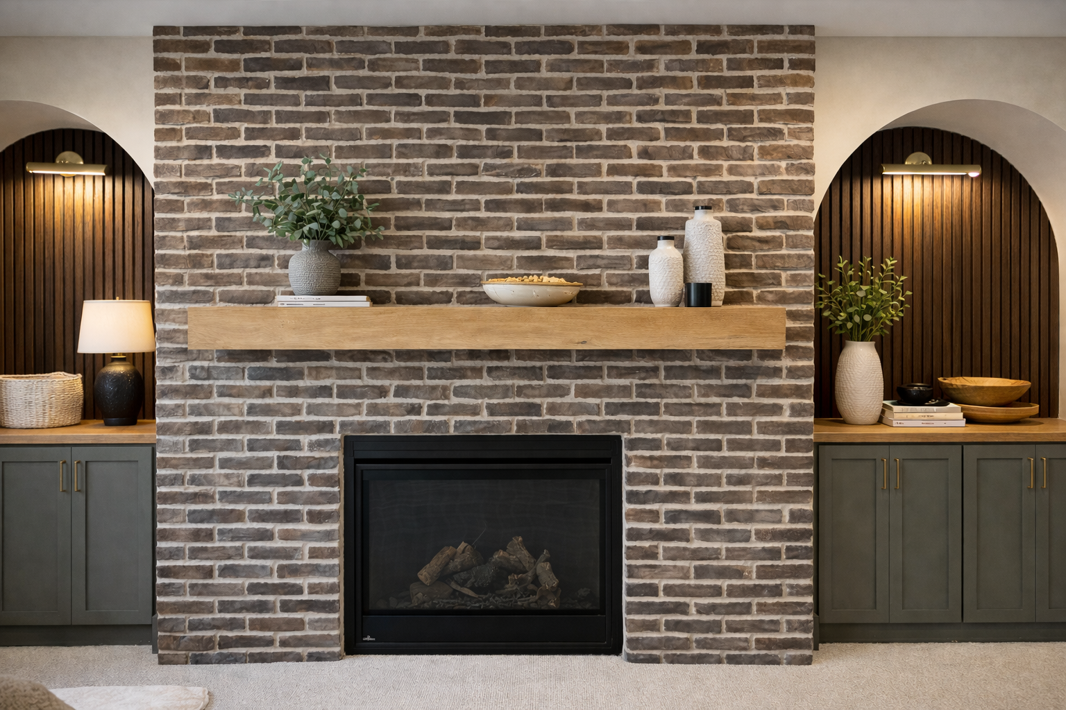 Stone- Furnished Fireplace